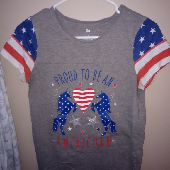 Childrens Grey 4th of July T-shirt - Picture 1 of 1